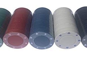 125 x SUITED POKER CHIPS - 5 SEALED STRIPS OF 25