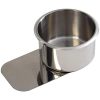 GSE Games & Sports Expert Stainless Steel Slide Under Drink Cup Holder for Poker Table (Single/10-Pack) - Image 3