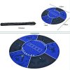 MELLRO Texas Hold'em Table Mat Texas Hold 'em Rubber Mat With Shoulder Bag 180x90cm Blue Green Round Rubber Foam Poker Mats For Texas Holdem Poker - Image 5