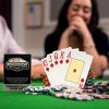 Poker Night Pro 500 Piece Texas Holdem Poker Chips Set With LARGE Aluminium Case QUALITY Clay/Metal 14g Numbered Chips, 2 Decks Professional PLASTIC Playing Cards, Dealer/Blind Buttons and 5 Dice - Image 3