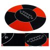 Texas Hold'em Poker Layout Classic Red Black 120cm Rubber Table Cloth Round Table Mat Layouts - Image 3