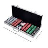 Poker Chip Set for Texas Holdem, Blackjack, Gambling with Carrying Case, Cards, Buttons and Dice Style Casino Chips (11.5 gram) by Trademark Poker - Image 4