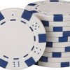 Fat Cat 11.5 Gram Texas Hold 'em Clay Poker Chip Set with Aluminum Case, 500 Striped Dice Chips - Image 6