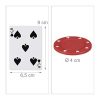 Relaxdays 10022799 Large Poker Set, 200 Chips, Play Mat, 108 Cards, Dealer Button, Casino Feeling, Texas Holdem, Colourful, HxWxD: app. 9 x 24 x 15 cm - Image 3