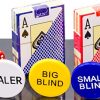 320 Piece Pro Poker Clay Poker Set - 2X Plastic Cards with Cutting Cards - Reinforced Leather case - Free Poker Felt - Image 6