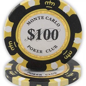 DA VINCI 14 Gram Clay Monte Carlo Poker Club Premium Quality Poker Chips Pack of 50 Chips