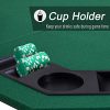 HOMCOM 1.2m/48 Inches Foldable Poker Table Top 8 Players Blackjack Tables Casino Chip Trays - Image 5