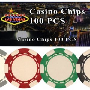 100 11.5 gram Poker Chips in Welcome to Las Vegas Gift Box; Choose from Several Designs