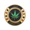 Poker Card-Guard Coin Collectibles Table Games Poker Card-Guard Golden Coin w/Plastic Case, Poker Chips Coin, A Great Coin Collecting Gifts for Husband, Father, Friends - Image 4