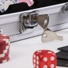 Premium Poker Chip Set With Aluminum Carrying Case. Upgraded Dealer/Small/Big Blind Buttons. PVC Black Water Proof Playing Cards. 300 Piece Composite, Texas Hold'em with Dice. Prime Professional - Image 8