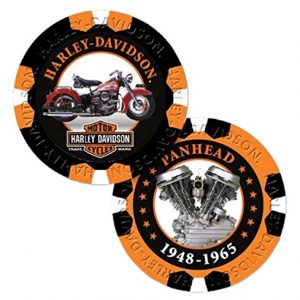 Harley-Davidson Limited Edition Series 5 Poker Chips Pack, Black & Orange 6705