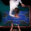 YFY 120x60cm poker table top, portable poker table mat, texas hold em poker mat with transport tube, play mat as gift - Image 5