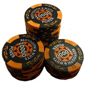 10,000 Value Numbered Redtooth & Nuts Poker Chip Roll