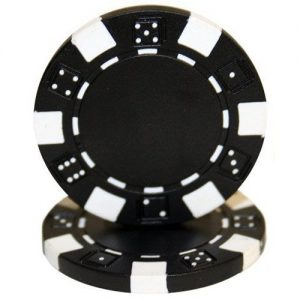 Brybelly 50 Clay Composite Striped Dice 11.5 Gram Poker Chips