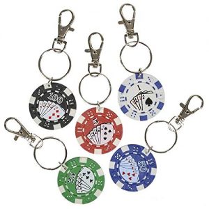 Rhode Island (KCPOKER) Poker Chip Keychain (12 Pack)