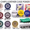 320 Piece Pro Poker Clay Poker Set - 2X Plastic Cards with Cutting Cards - Reinforced Leather case - Free Poker Felt - Image 8